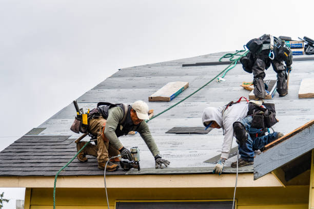 Professional Gutter Installation technician working in Port Monmouth, NJ